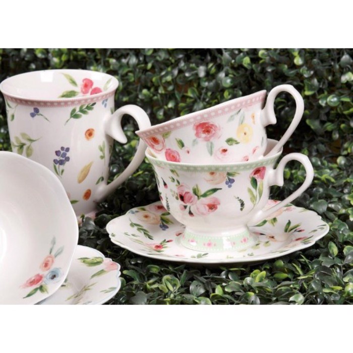 Cryspo Trio Koupa Porselanis 'PRIMAVERA GREEN' 330cc 2809725